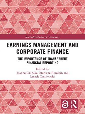 cover image of Earnings Management and Corporate Finance